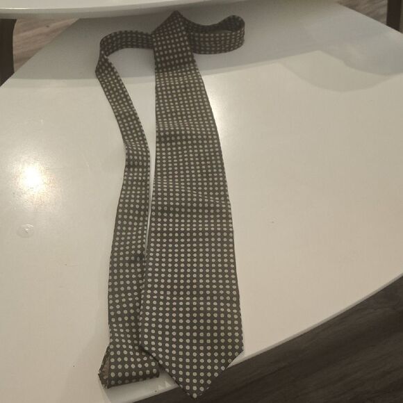 Giorgio Armani Black and White Polka Dot Tie - Picture 1 of 5